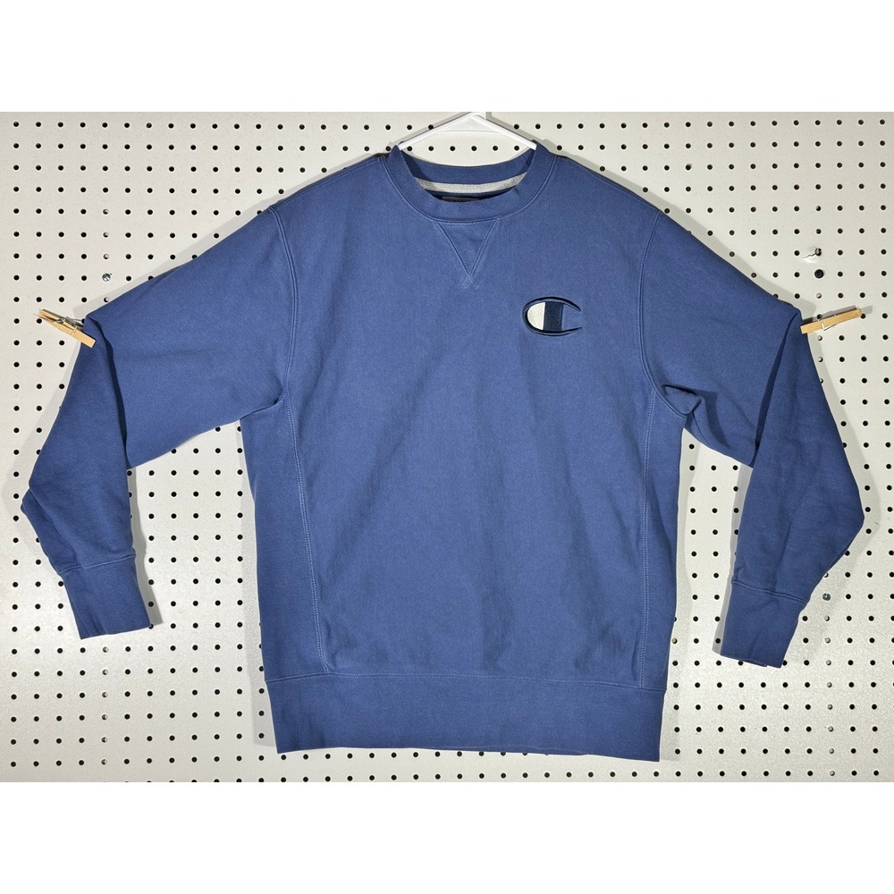 Champion Reverse Weave Blue Crewneck Sweatshirt Mens Medium SF37 124LF